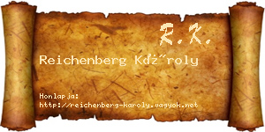 Reichenberg Károly névjegykártya