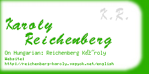 karoly reichenberg business card
